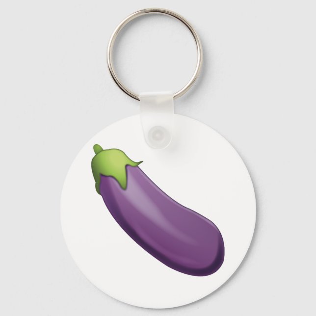 Eggplant - Emoji Keychain (Front)