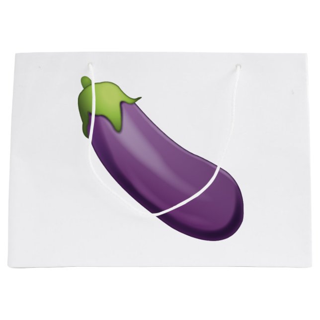 Eggplant - Emoji Large Gift Bag (Front)