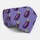 Eggplant Emoji Neck Tie