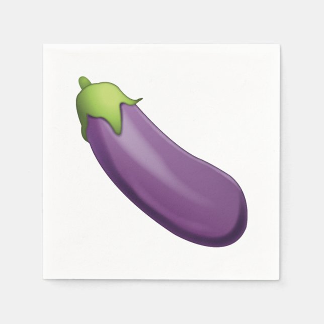 Eggplant - Emoji Paper Napkins (Front)