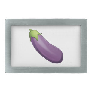 Eggplant - Emoji Rectangular Belt Buckle