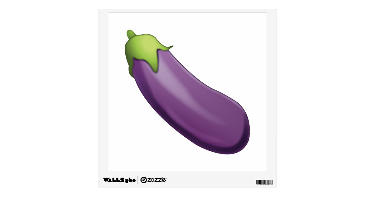Eggplant Emoji Wall Decal