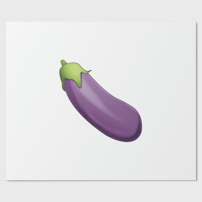 Eggplant - Emoji Wrapping Paper (Flat)