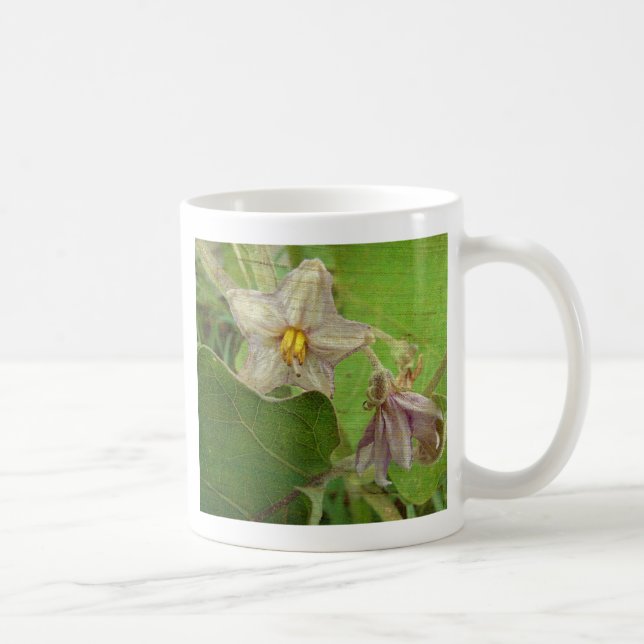Eggplant Flowers Coffee Mug (Right)