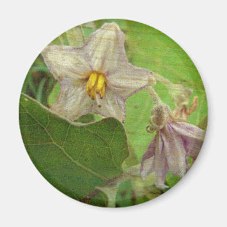 Eggplant Flowers Magnet