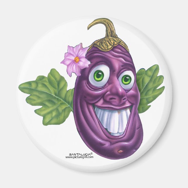 eggplant magnet (Front)