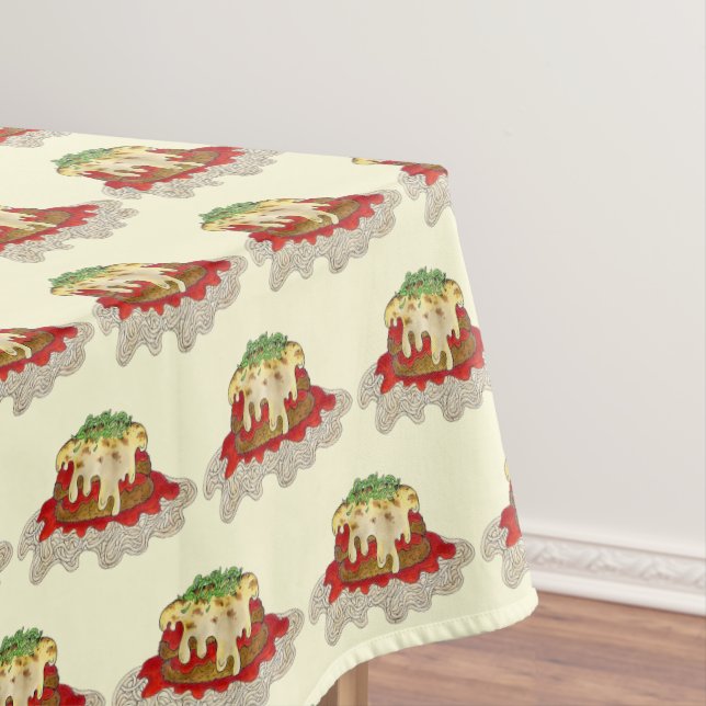 Eggplant Parm Parmesan Italian Restaurant Food Tablecloth (In Situ)