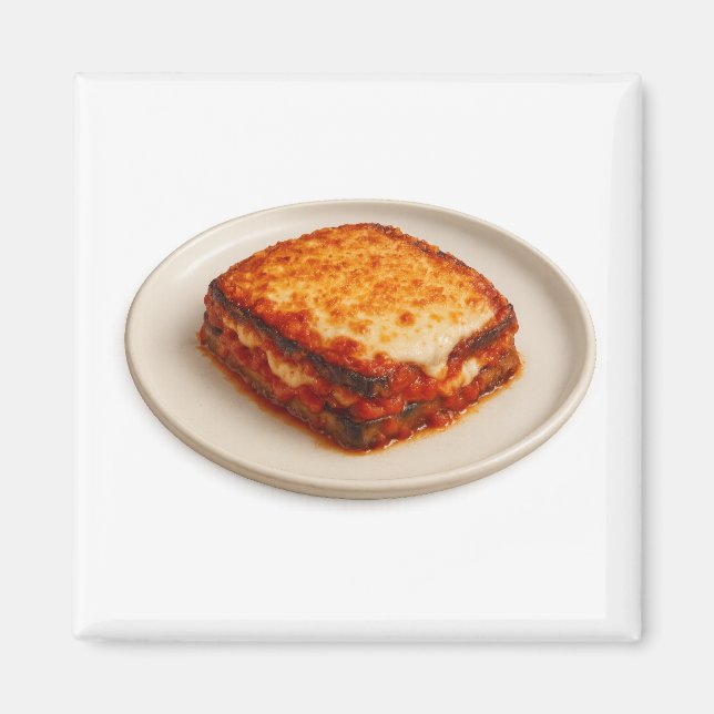 Eggplant Parmigiana Sticker Magnet (Front)