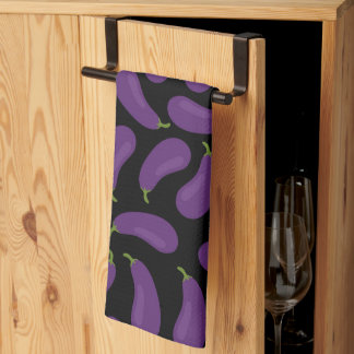 Eggplant Pattern  Kitchen Towel