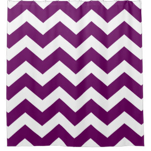 purple chevron shower curtain