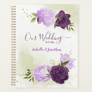 Eggplant purple lilac flowers greenery planner