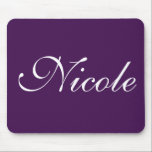 Eggplant Purple Monogram Name Mouse Pad<br><div class="desc">Eggplant Purple Customized Name Mousepad is perfect for people who love unique,  cool,  odd,  colorful,  pretty Name Mousepad.</div>