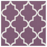 Eggplant Purple Moroccan Quatrefoil Fabric