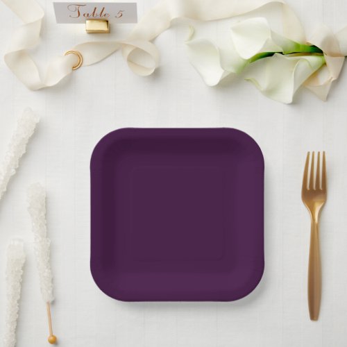 Eggplant Purple Paper Plates