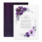 Eggplant Purple Peony and Greenery Silver Wedding