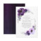 Eggplant Purple Peony and Greenery Silver Wedding