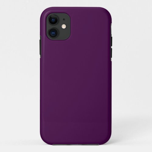 Eggplant Purple Solid Color iPhone 11 Case