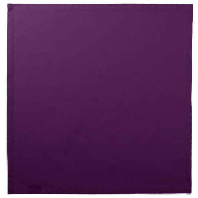 Eggplant Purple Solid Color Cloth Napkin (Front)