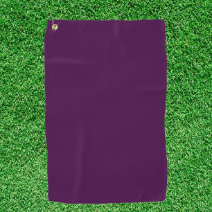 Eggplant Purple Solid Color Golf Towel