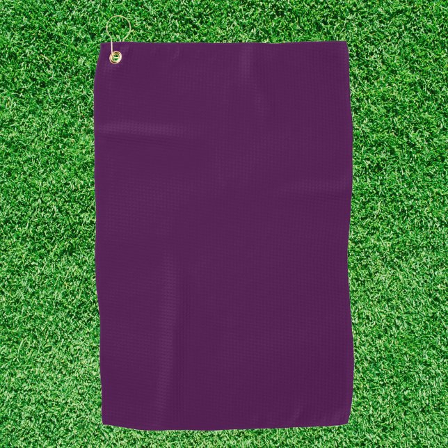 Eggplant Purple Solid Color Golf Towel (Creator Uploaded)