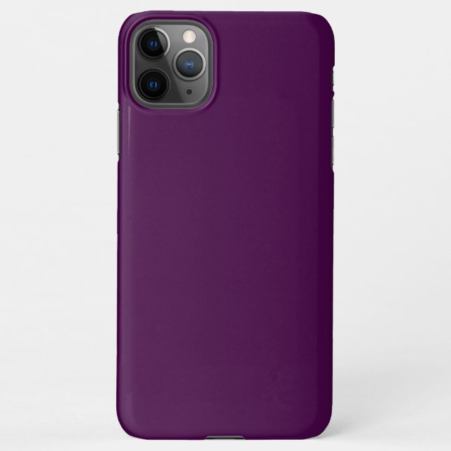 Eggplant Purple Solid Color iPhone Case (Back)