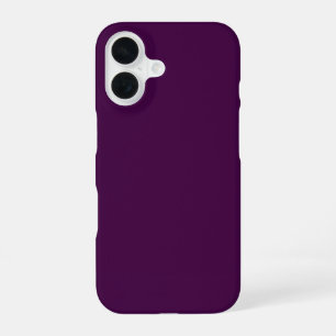 Eggplant Purple Solid Color iPhone 16 Case