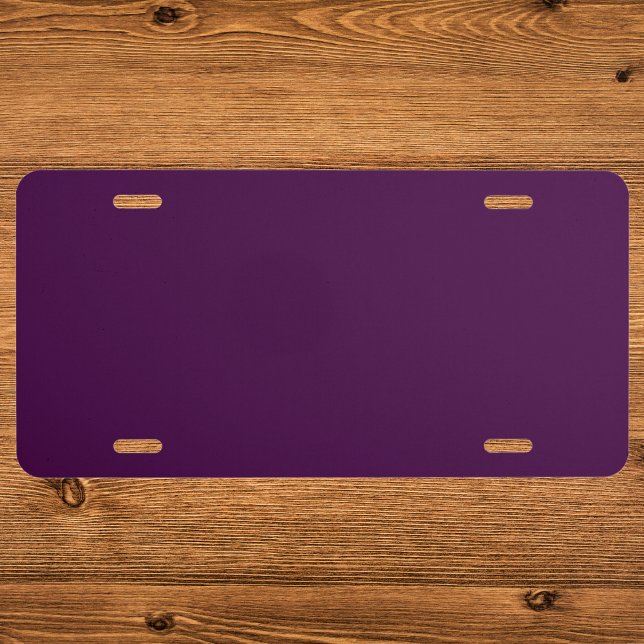 Eggplant Purple Solid Color License Plate (Creator Uploaded)