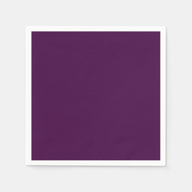 Eggplant Purple Solid Color Napkins (Front)