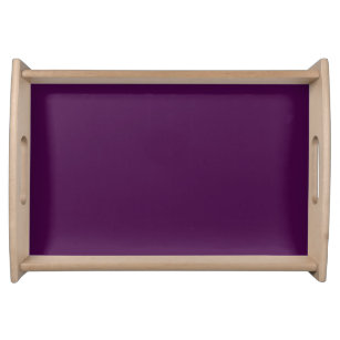 Eggplant Purple Solid Color Serving Tray