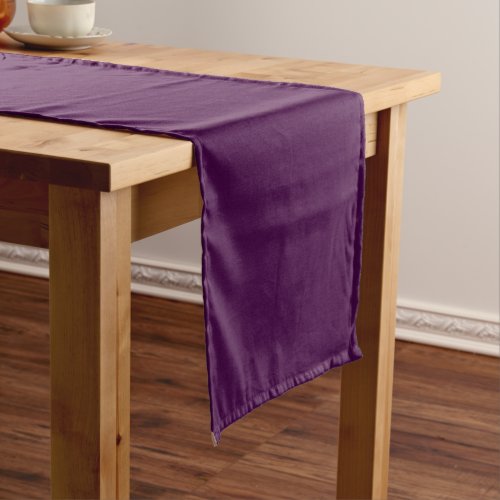Eggplant Purple Solid Color Short Table Runner
