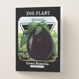 Eggplant Seed Packet Label Pocket Folder