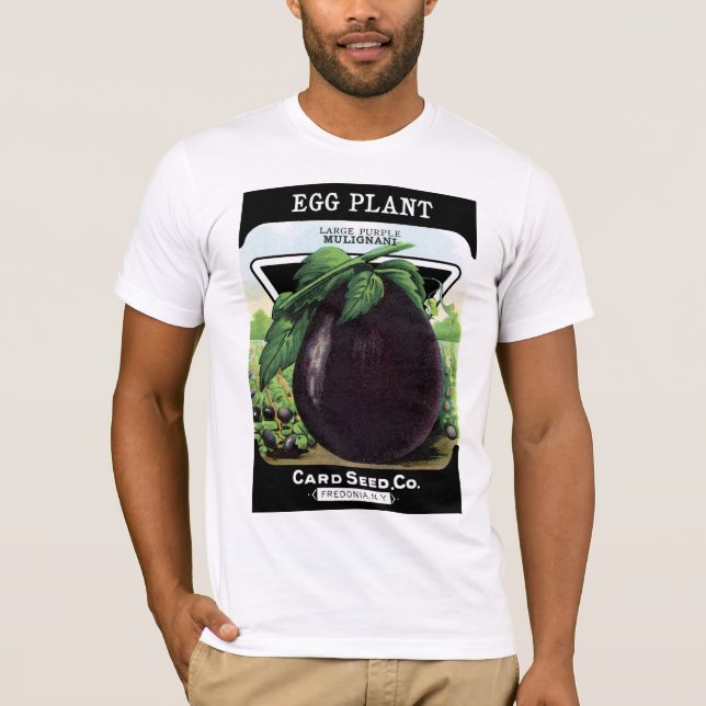 Eggplant Seed Packet Label T-Shirt (Front)