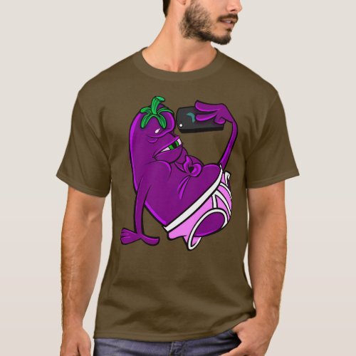 Eggplant Selfie T_Shirt