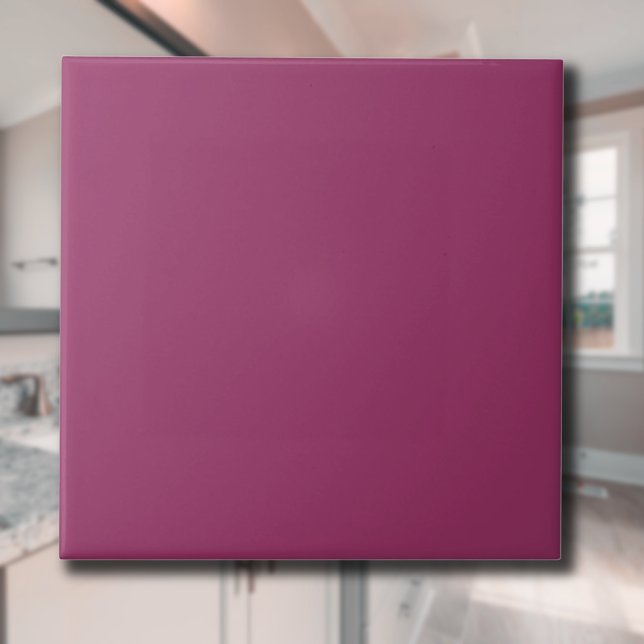Eggplant Solid Color | Classic Elegant Ceramic Tile (Creator Uploaded)