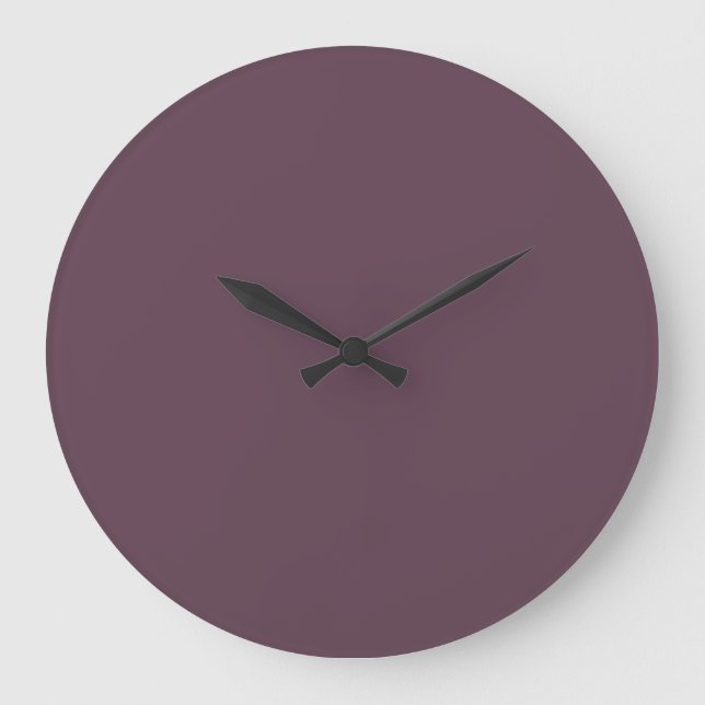 Eggplant Solid Color Large Clock (Front)