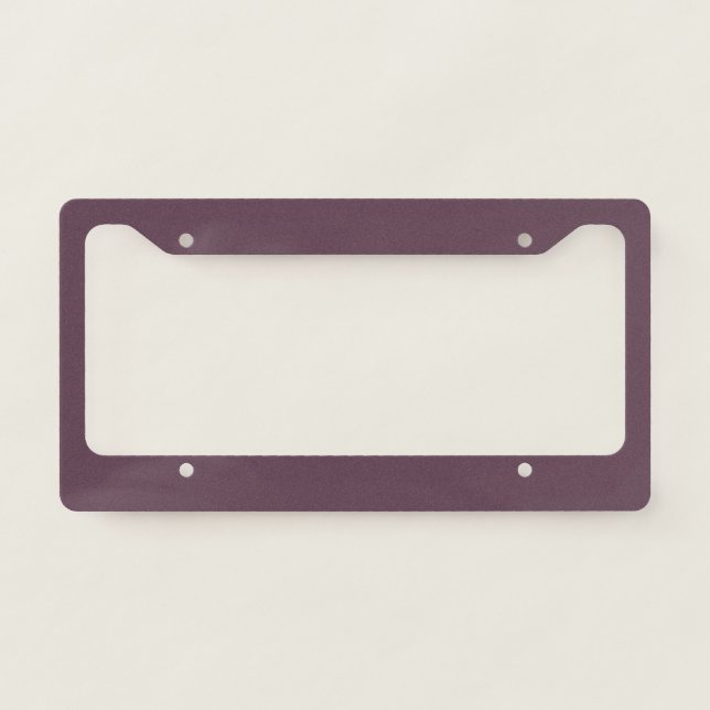 Eggplant Solid Color License Plate Frame (Front)