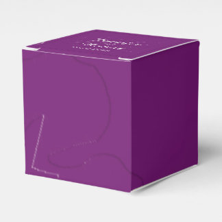 Eggplant Tone on Tone Wedding Favor Box