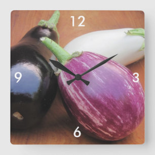 Eggplant Veggie Wall Clock
