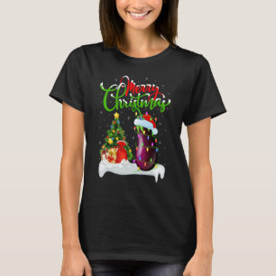 Eggplant Xmas Decorations Santa Eggplant Christm T-Shirt