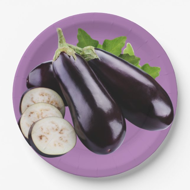 eggplants  paper plates (Front)