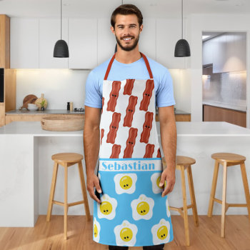 Eggs And Bacon Best Friends Forever Personalized Apron by Ricaso_Designs at Zazzle