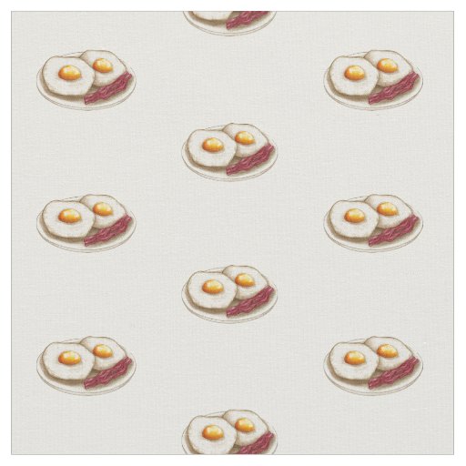 eggs and bacon fabric