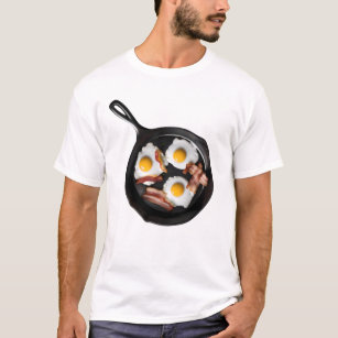 eggs and bacon in skillet T-Shirt