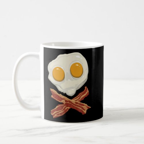 Eggs and Bacon Skull and Crossbones  Coffee Mug