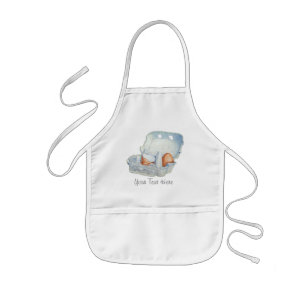 Eggs and broken eggshell in egg box still life art kids' apron