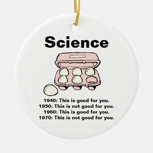 Eggs and Science Magnet Ceramic Ornament
