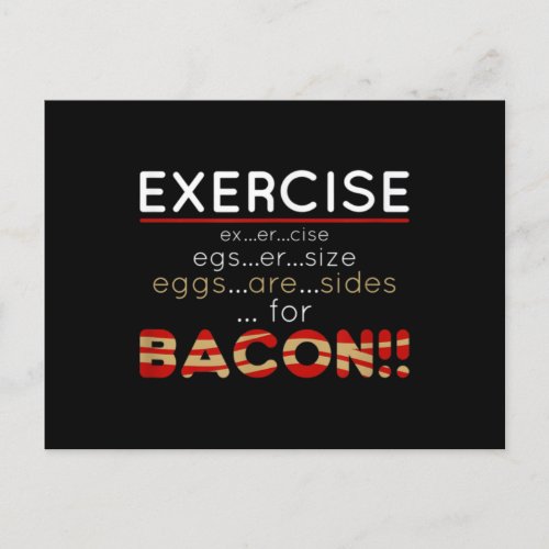 Eggs are Sides for Bacon Postcard