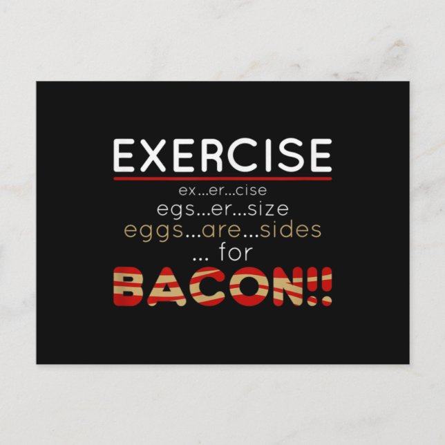 Eggs are Sides for Bacon Postcard (Front)