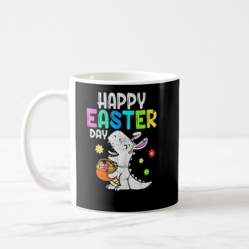 Eggs Basket Bunny Rex Dinosaur Happy Easter Day 2  Coffee Mug