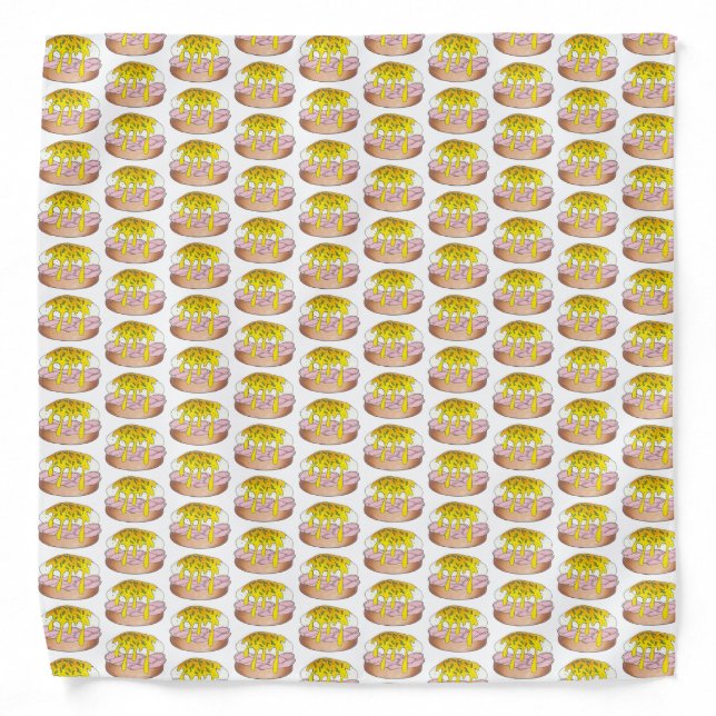 Eggs Benedict Breakfast Diner Food Foodie Ham Bandana (Front)